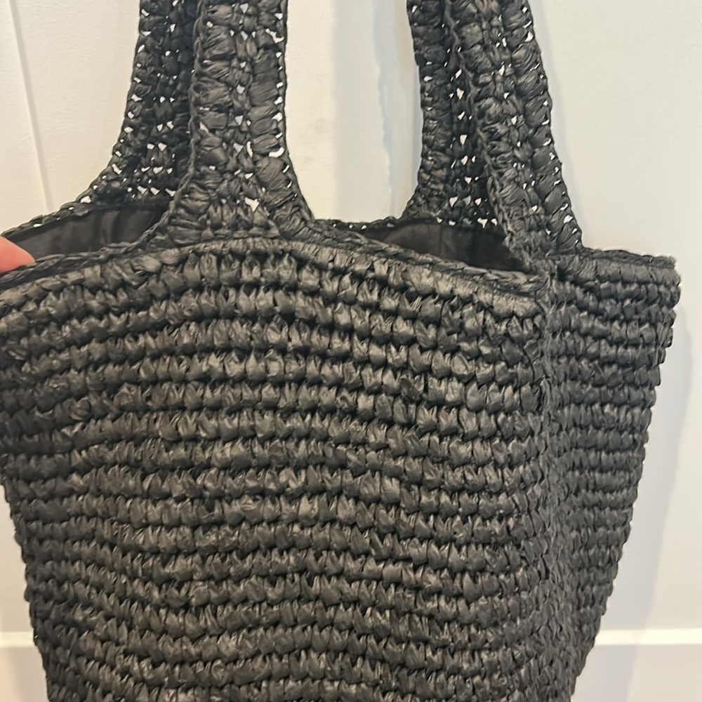 Primark Black Woven Tote Bag - Picture 3 of 3